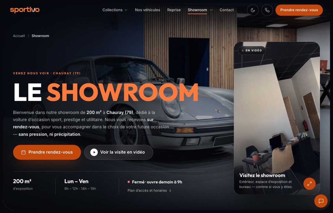 Le showroom de 200 m² à Chauray
